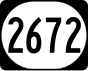 Kentucky Route 2672 marker