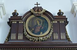 Couronnement de l'autel secondaire de St-Antoine de Padoue (XVIIIe)