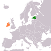 Location map for Estonia and Ireland.