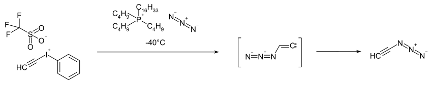 Synthese von Ethinylazid