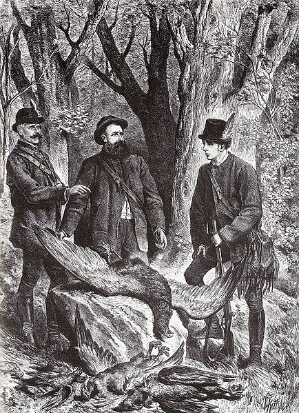 File:Eugen Homeyer, Alfred Brehm és Rudolf trónörökös sasvadászaton 1878.jpg