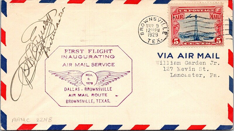 File:FAM Brownsville to Mexico City, postmaster signature.jpg