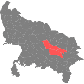 Faizabad Division'ın Konumu