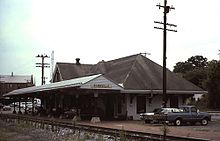 Farmville station in August 1983 Farmville station, August 1983.jpg