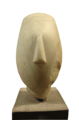 Caput idoli typi "Spedos", 27 cm, Museum Lupariense, Parisiis