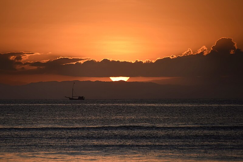 File:Fishing Boat at Sunset.jpg