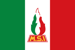 Vlag van de Italiaanse Social Movement.svg