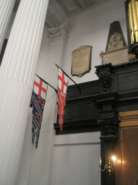 File:Flags within St Mary Woolnoth (2) - geograph.org.uk - 1798354.jpg