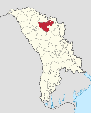 Raionul Florești pe harta Republicii Moldova