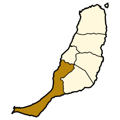 Situación del municipio dentro de Fuerteventura.