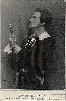 Gabriel Alw som Hamlet, Lorensbergsteatern 1920