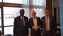 Gbenga Daniel in Finland shortly after his election as the President, Nigerian-Finnish Business Council, 2016 Gbenga Daniel in Finland.jpg