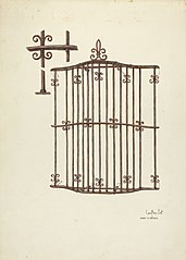 Iron Grille at Window: Restoration Drawing