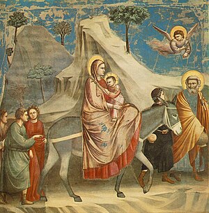 Giotto - Scrovegni - -20- - Flight into Egypt.jpg