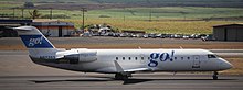 CRJ-200 авиакомпании go! в аэропорту Мауи (Гавайи)