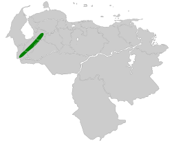Distribución geográfica del tororoí nuquigrís.