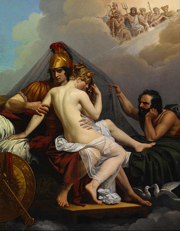 Mars and Venus Surprised by Vulcan (1827) by Alexandre Charles Guillemot