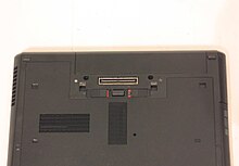 Dock connector on a 2011's HP EliteBook laptop HP EliteBook 8460p bottom.jpg