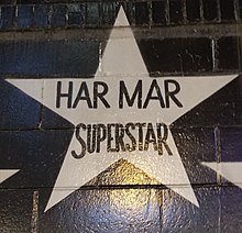 Har Mar Superstar's former star on the outside mural of the Minneapolis nightclub First Avenue Har Mar Superstar - First Avenue Star.jpg