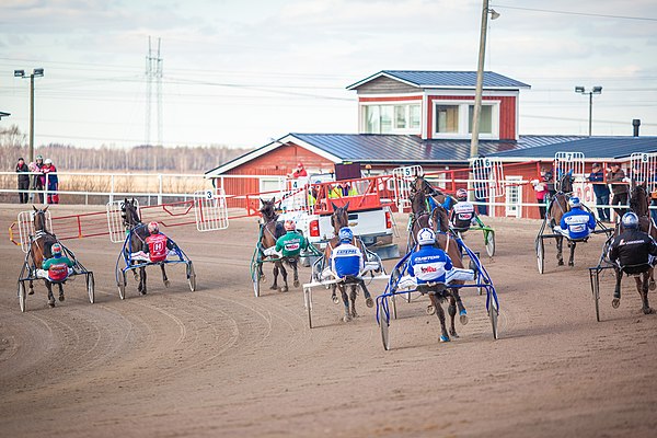 Harness racing on April 13, 2019, in Seinäjoki, Finland