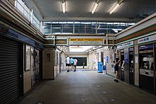 Inside the elevated station building, 2020 Harrow on the Hill station.jpg