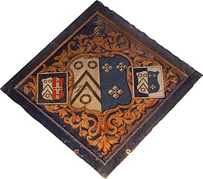 Funerary hatchment now hung in the ringing chamber Hatchment 7.jpg