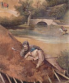 A detail from a painting by Hieronymus Bosch showing two bagpipers (15th century). Hieronymus Bosch 068.jpg