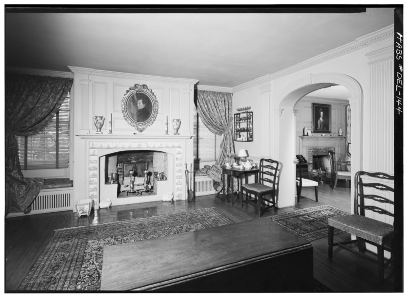 File:Historic American Buildings Survey Cortlandt Van Dyke Hubbard, Photographer May 1959 DINING ROOM - Parke-Ridgely House, 7 The Green, Dover, Kent County, DE HABS DEL,1-DOV,5-5.tif