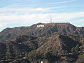 View of the Hollywood sign from the north side of Griffith Observatory, 2011.