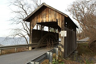 Holmes Creek Covered Bridge Bridge in Charlotte, Vermont