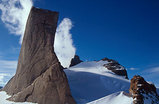 Holtanna Peak mountain in Queen Maud Land, Antarctica