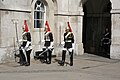 Français : Relève des w:fr:Horse Guards au bâtiment des Horse Guards