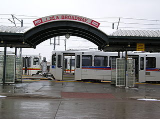 <span class="mw-page-title-main">I-25 & Broadway station</span> Light rail station in Denver, Colorado