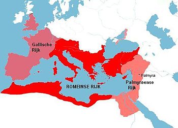 Die drei Reichsteile des Römischen Reichs um 271