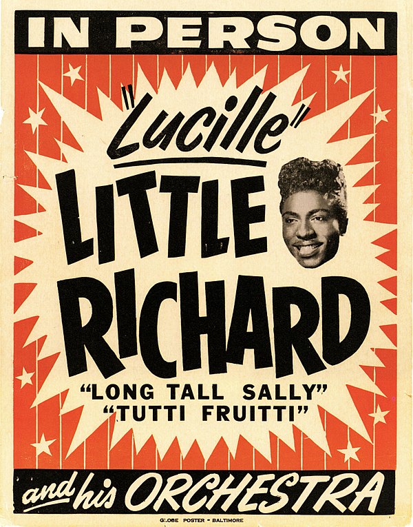 A poster for a Little Richard show, c. 1956