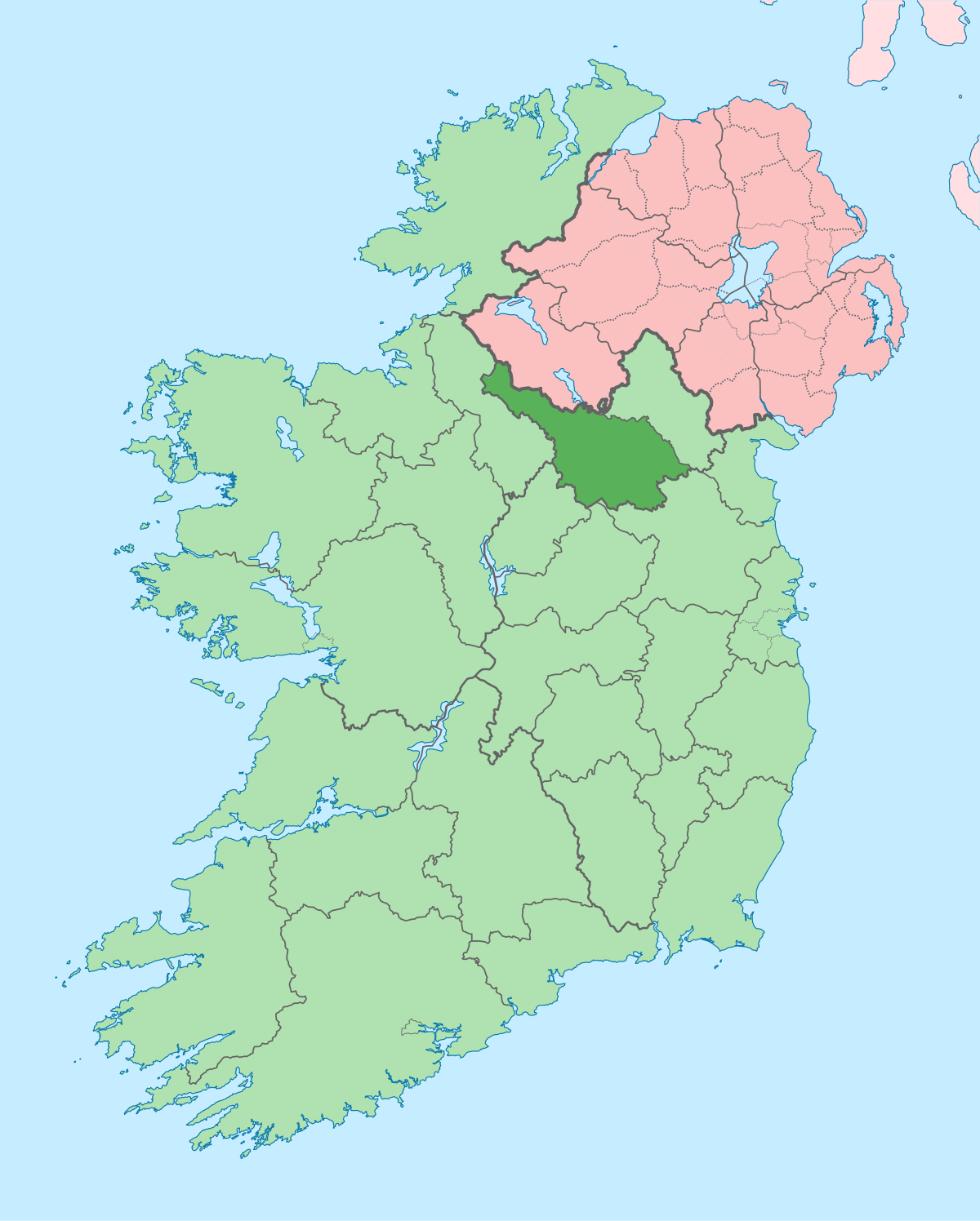 Map Of Co Cavan Ireland County Cavan   Wikipedia