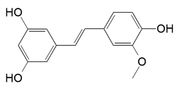 Kemijska struktura izorhapontigenina.