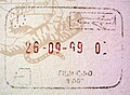 Exit stamp for air travel, issued at Leonardo da Vinci–Fiumicino Airport