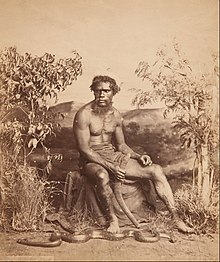 J W. Lindt (c.1873-1874) Portrait of an Aboriginal man J W. Lindt - Portrait of an Aboriginal man - Google Art Project.jpg