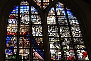 English: Detail of the stained-glass window number 6 in the Sint Janskerk at Gouda, Netherlands: "Judith beheads Holofernes"