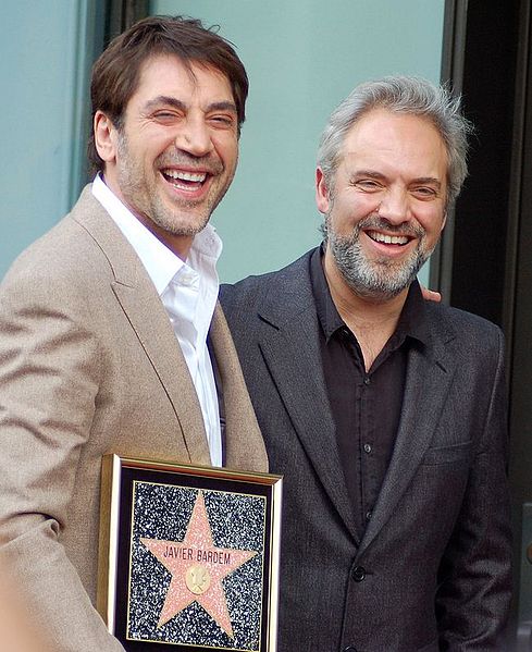 Mendes (right) collaborated with Javier Bardem for Skyfall, November 2012