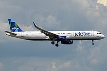 Un Airbus A321 di JetBlue Airways.