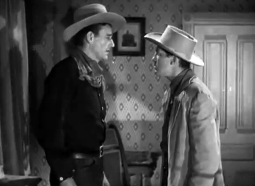 John Wayne and Russell Wade in Tall in the Saddle