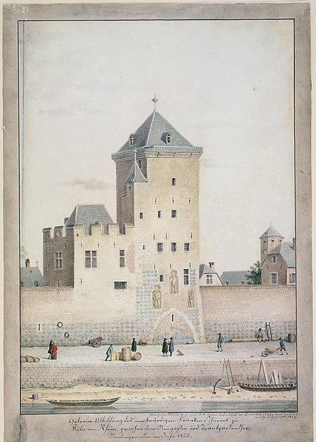Köln Frankenturm 1822, Tuschzeichnung Heinrich Oedenthal + 1866, RBA
