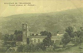 Monastery of the All-Saviour on a postcard used in 1913