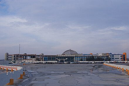 The old terminal under reconstruction and merging with new terminal