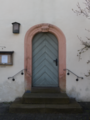 English: Protestant Church (Portal) in Heimertshausen, Kirtorf, Vogelsberg, Hesse, Germany.