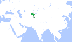 1850年的浩罕疆土（綠色）
