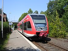 Korbach Süd; rechts im Gebüsch das ehemalige Gleis nach Bad Wildungen