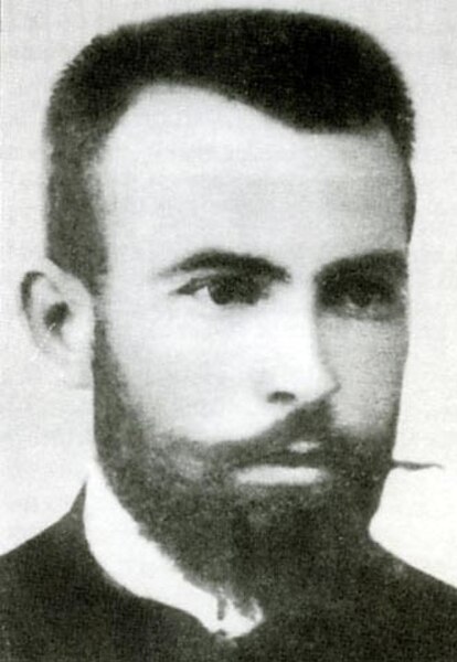 Krste Petkov Misirkov (pictured) was the first to outline the distinctiveness of the Macedonian language in his book Za makedonckite raboti (On the Ma